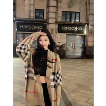 버버리 체크 울 자카드 가디건 (해외배송)
