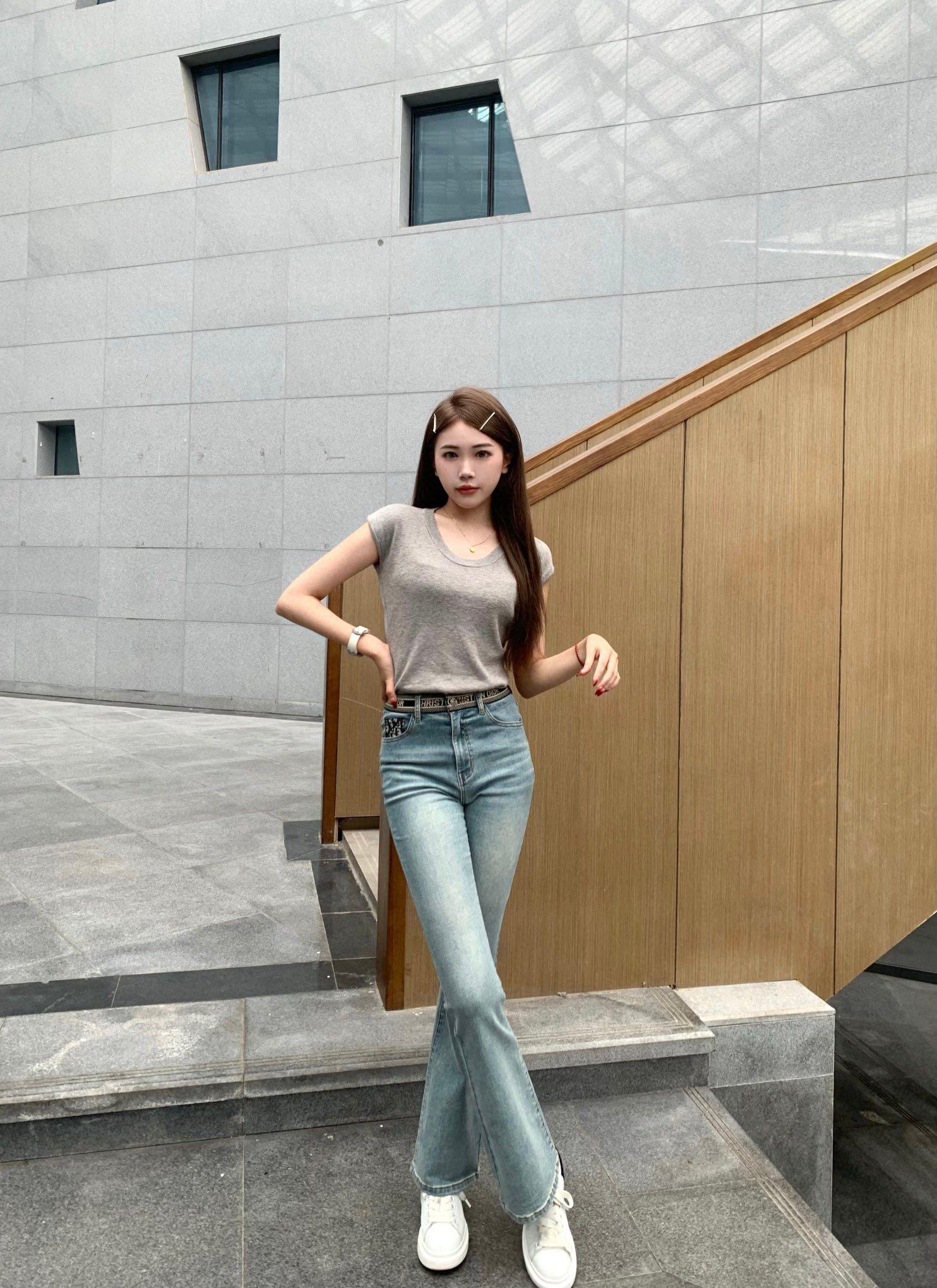 디올 데님 플레어 팬츠 (해외배송)