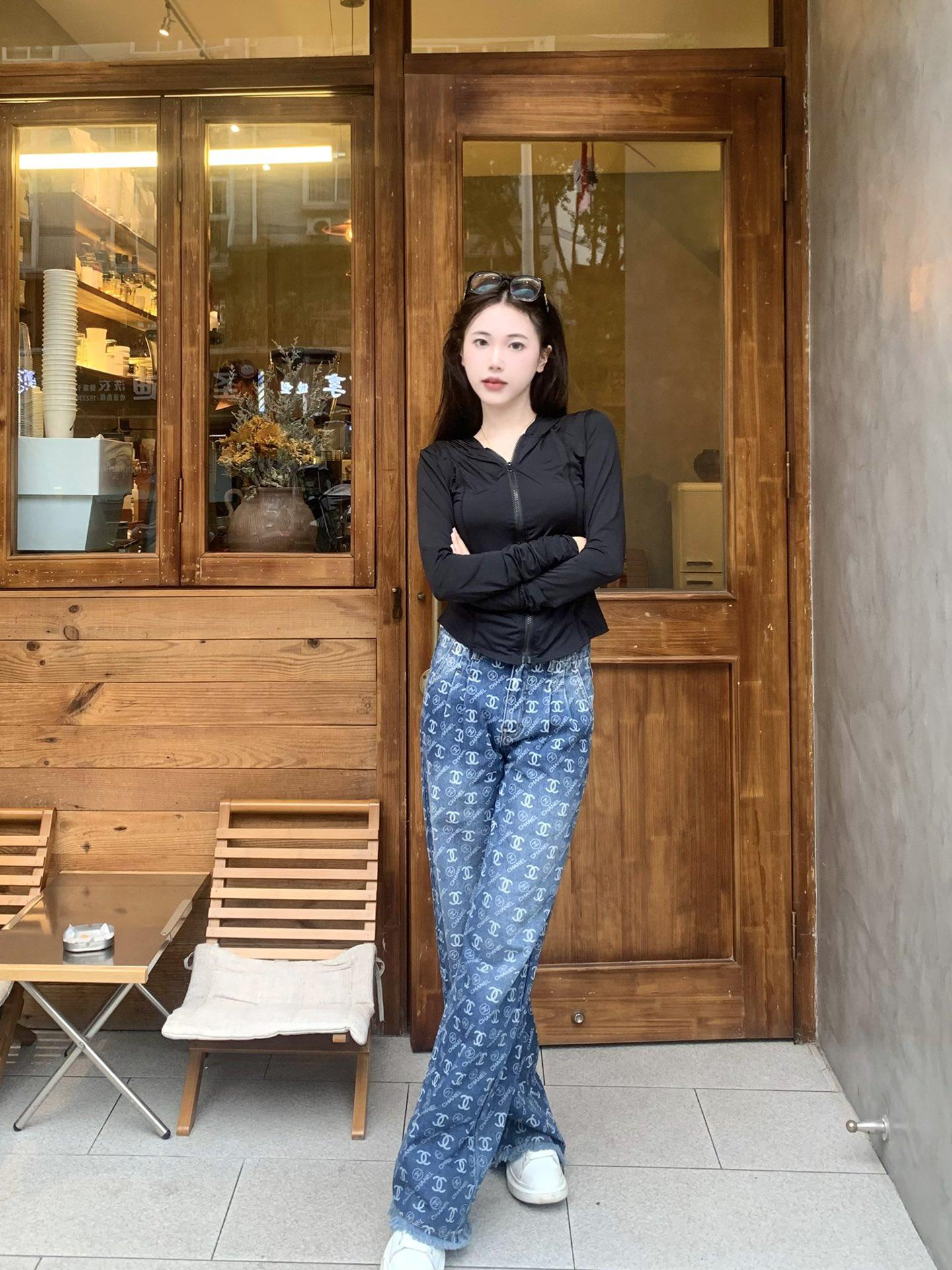 샤넬 데님 스트레이트 팬츠 (해외배송)