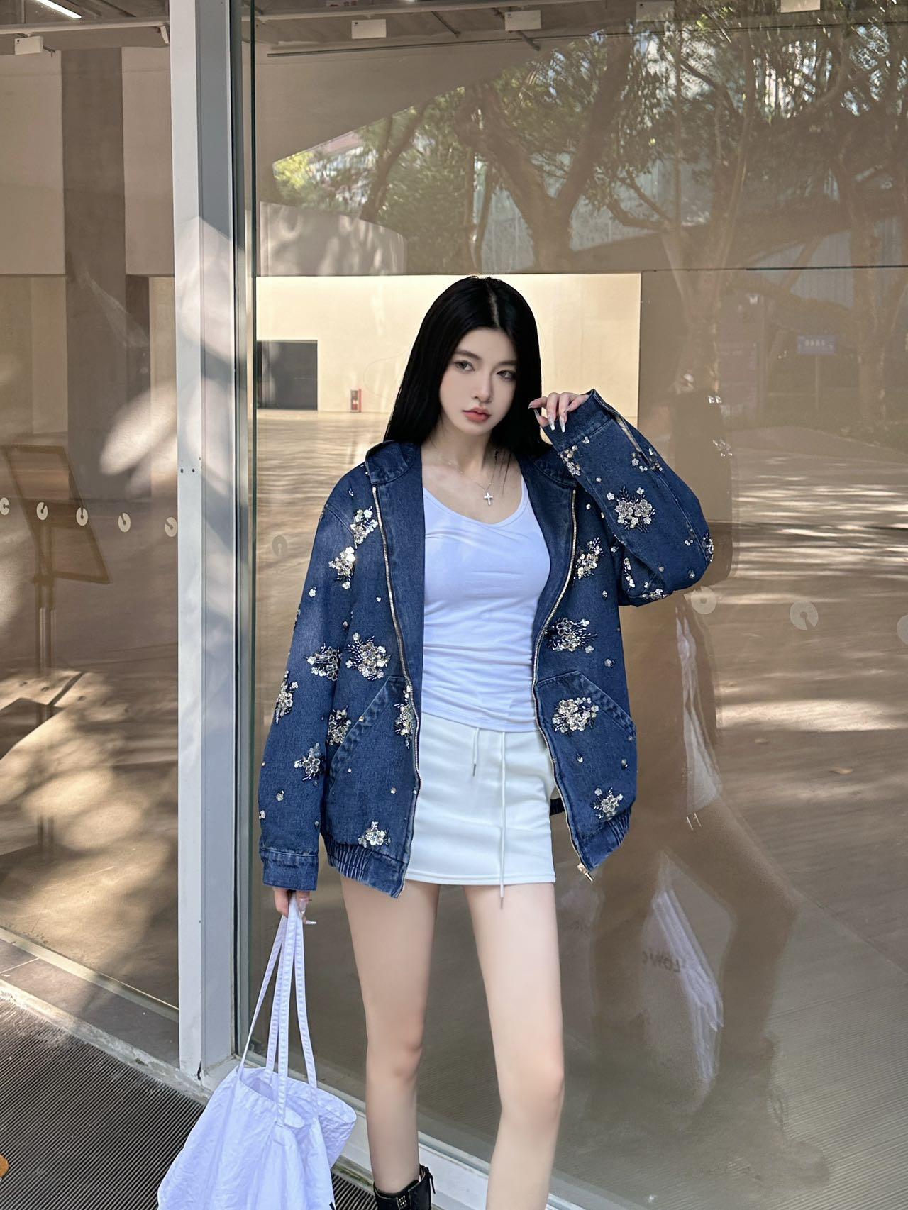 미우미우 코튼 데님 재킷 (해외배송)