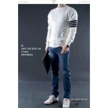 톰브라운 라이프 견장 포인트 니트 (국내배송)