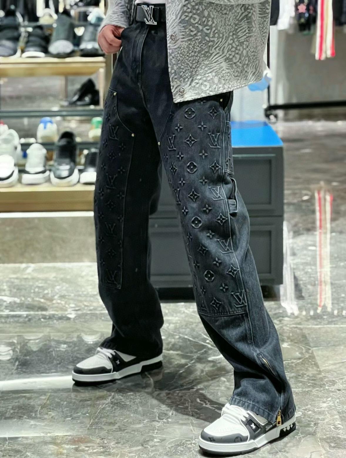 루이비통 엠보싱 데님 팬츠 (해외배송)