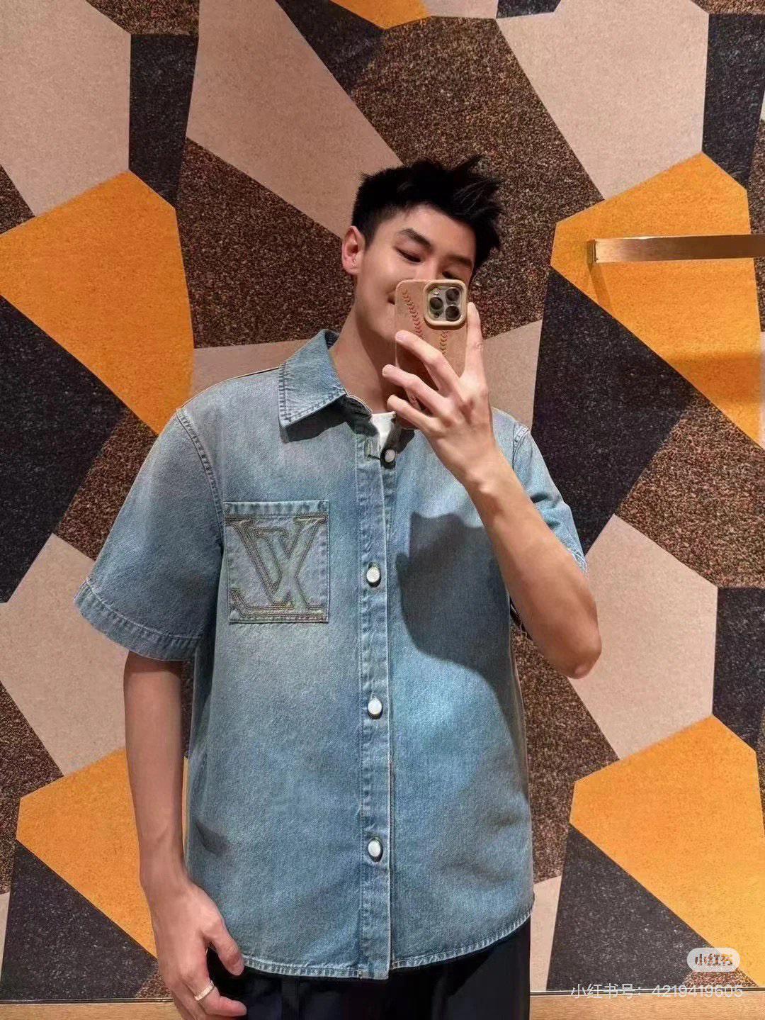 루이비통 24FW 데님 셔츠 반팔 재킷 (해외배송)