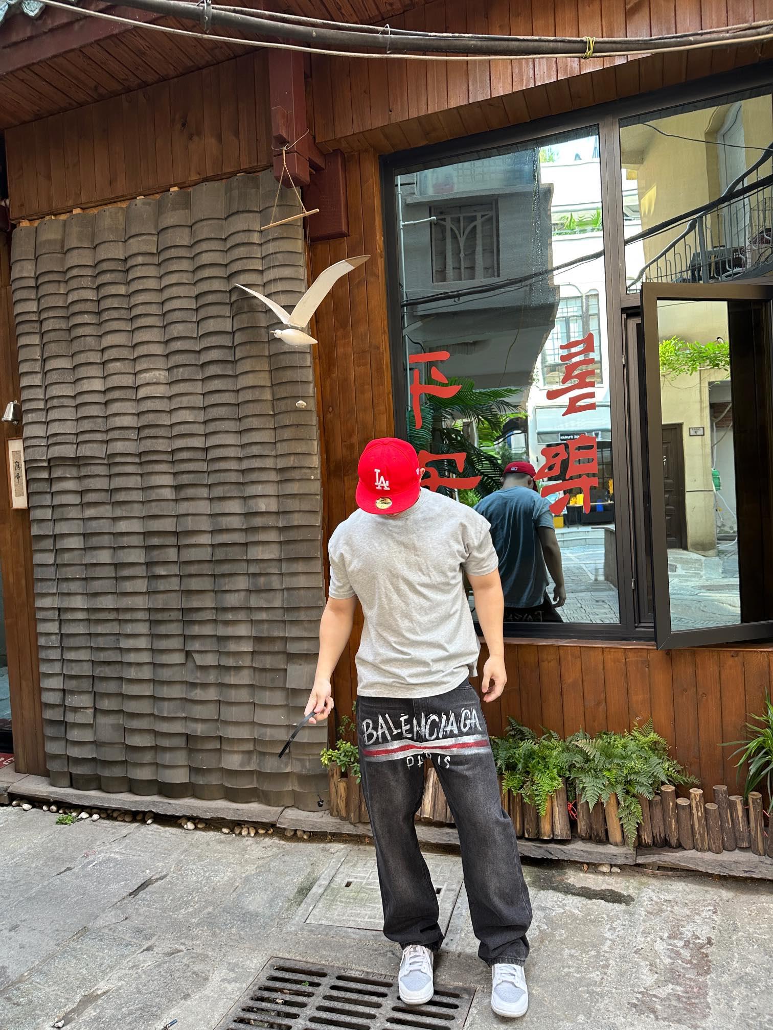 발렌시아가 코크 프린트 빈티지 청바지 (해외배송)