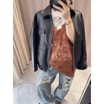 질샌더 라펠 가죽 재킷 (해외배송)