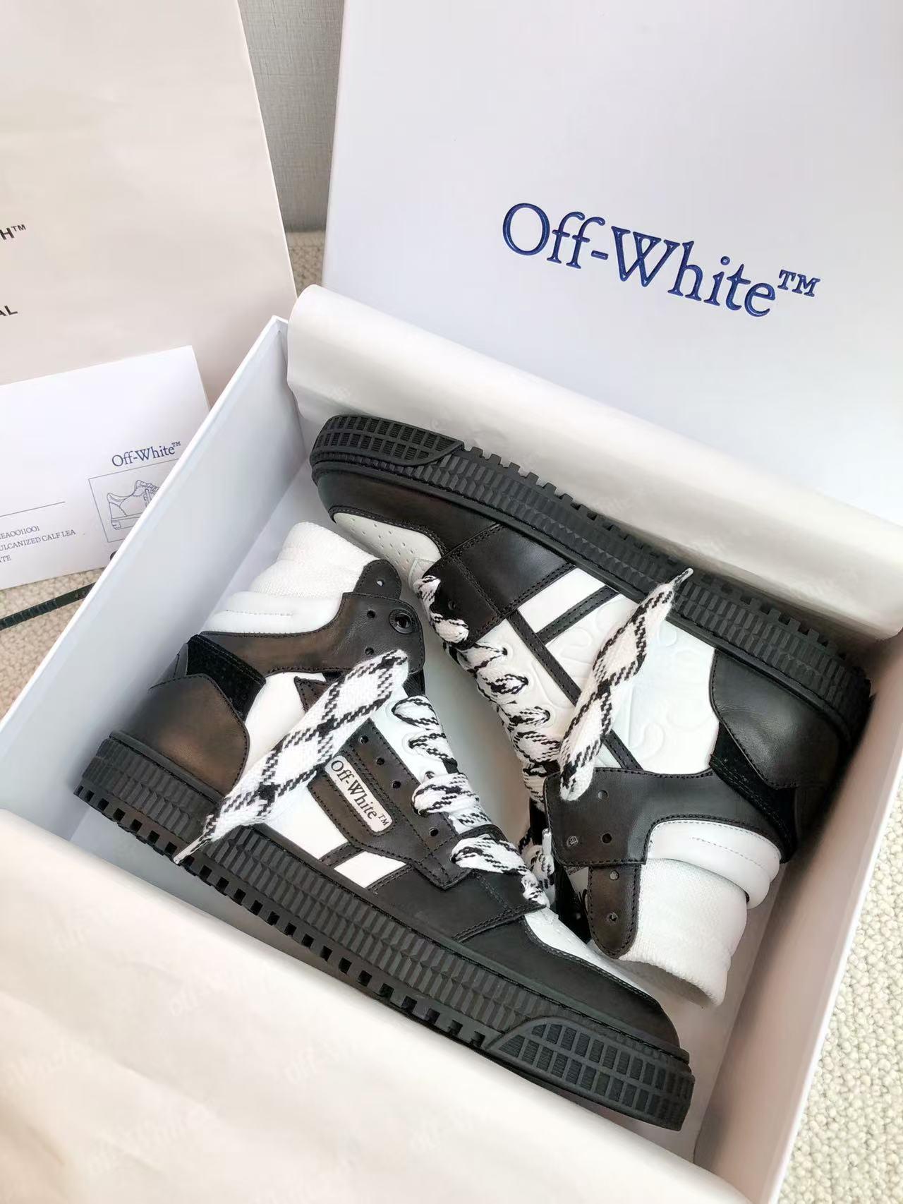 오프화이트 커플 하이탑 운동화 (해외배송)