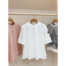 몽클레어 라미네이트 마이크로 로고 반팔 티셔츠 2컬러 (해외배송)