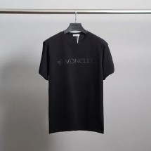 몽클레어 블랙 암로고 코튼 반팔티 (국내배송)