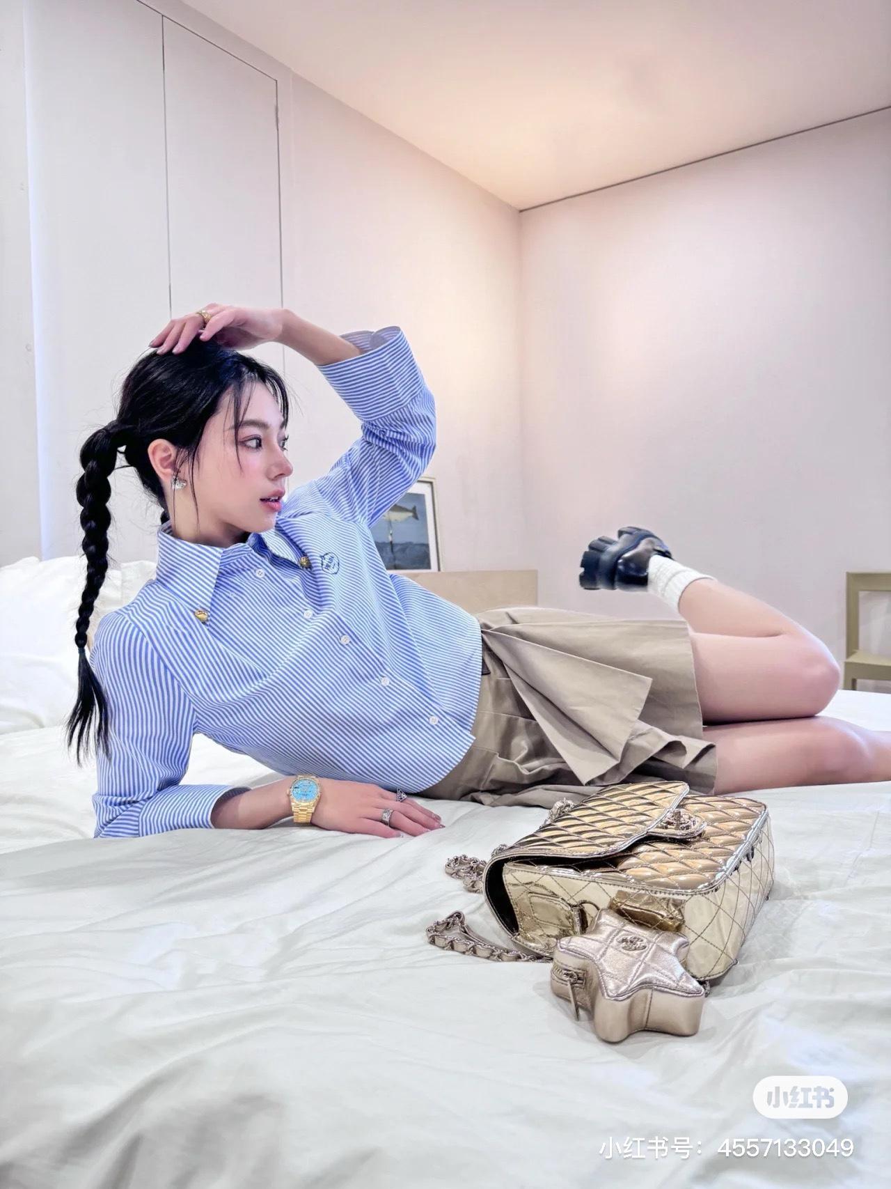 프라다 스트라이프 짧은 셔츠 (해외배송)