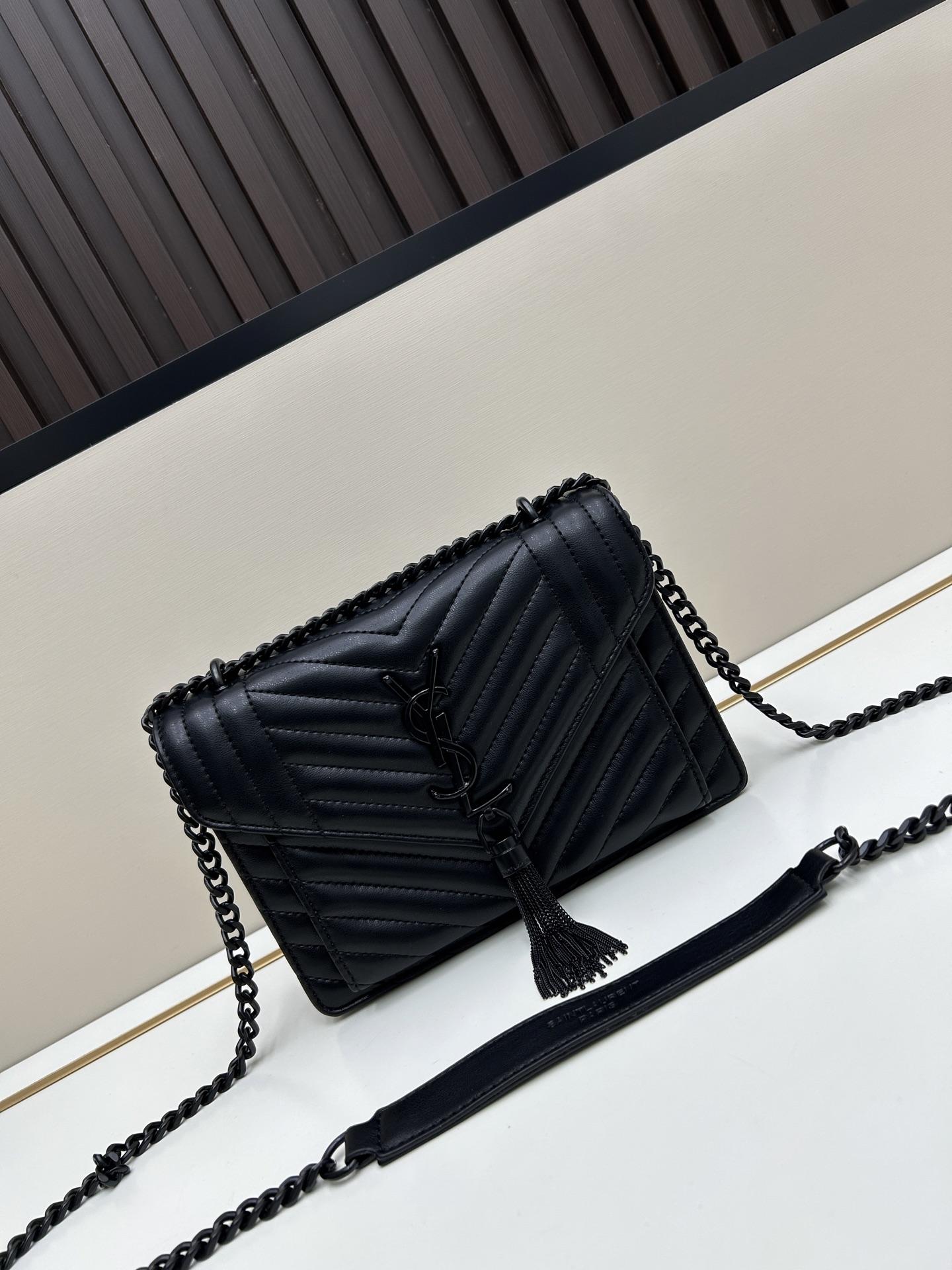 입생로랑 YSL LE MAILLON 퀼팅 램스킨 체인 백 (해외배송)