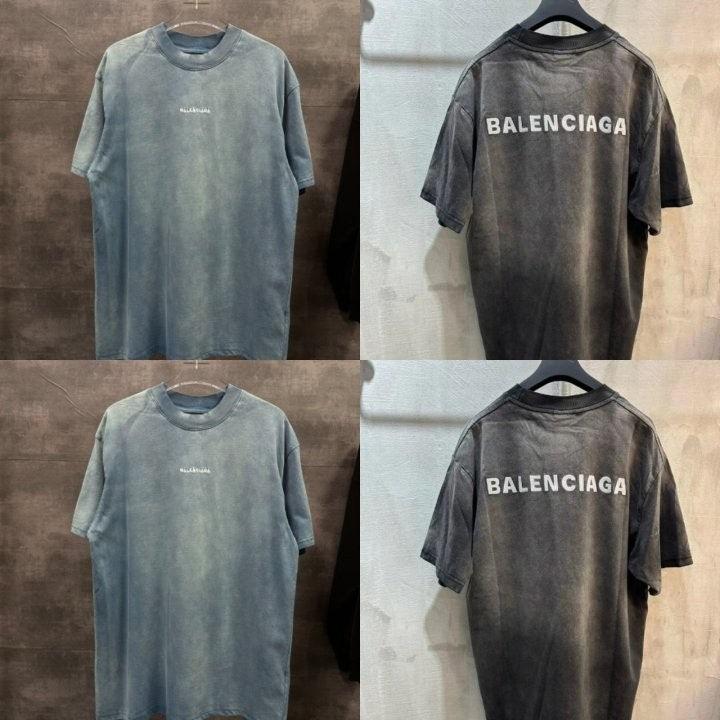 발렌시아가 백로고 자수티셔츠 (국내배송)