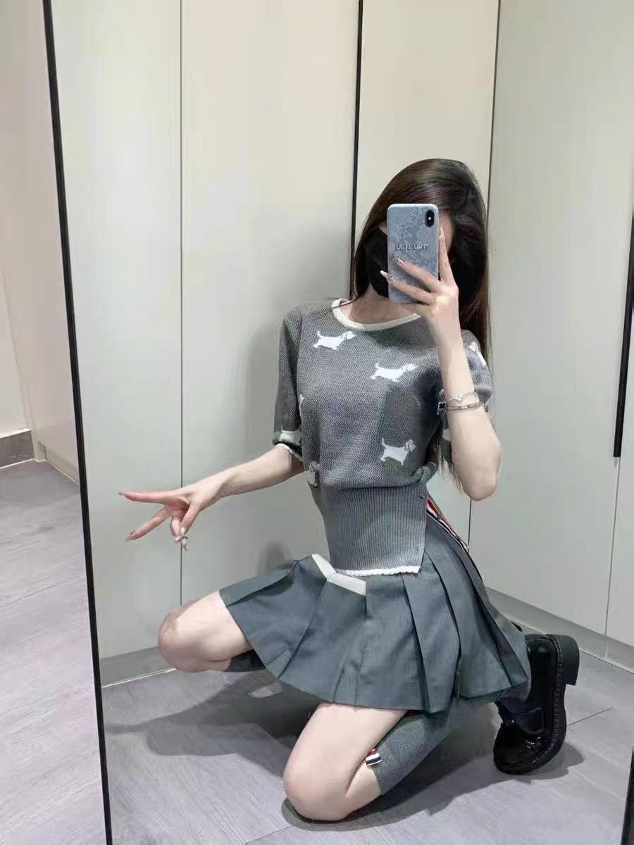 톰브라운 홀로우 자수 강아지 반팔 티셔츠 티 (해외배송)