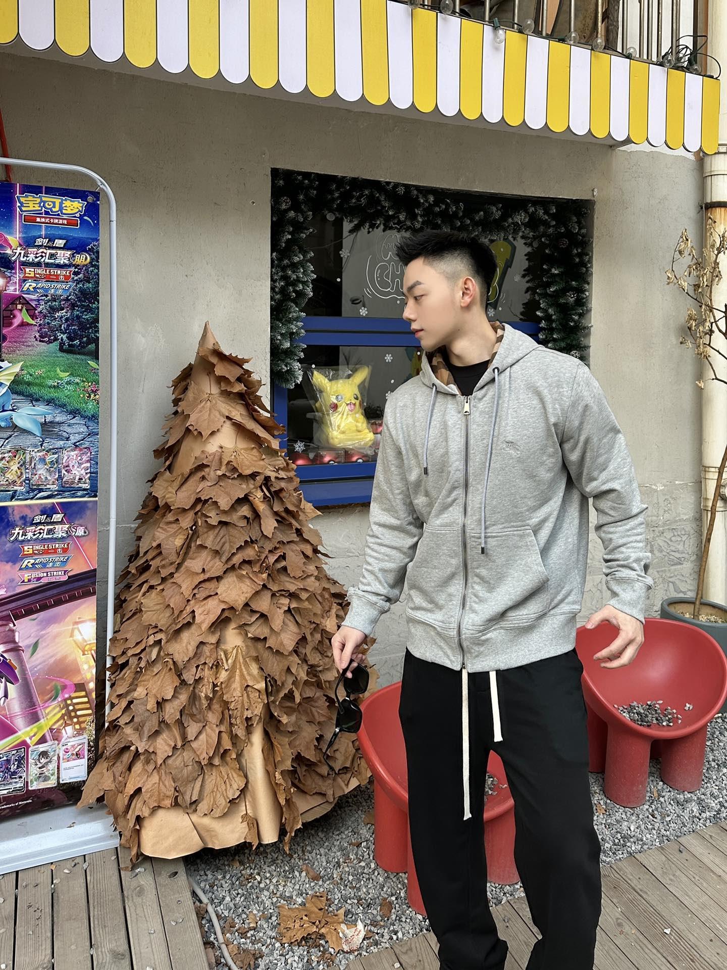 버버리 지퍼 후드 스웨트셔츠 재킷 (해외배송)