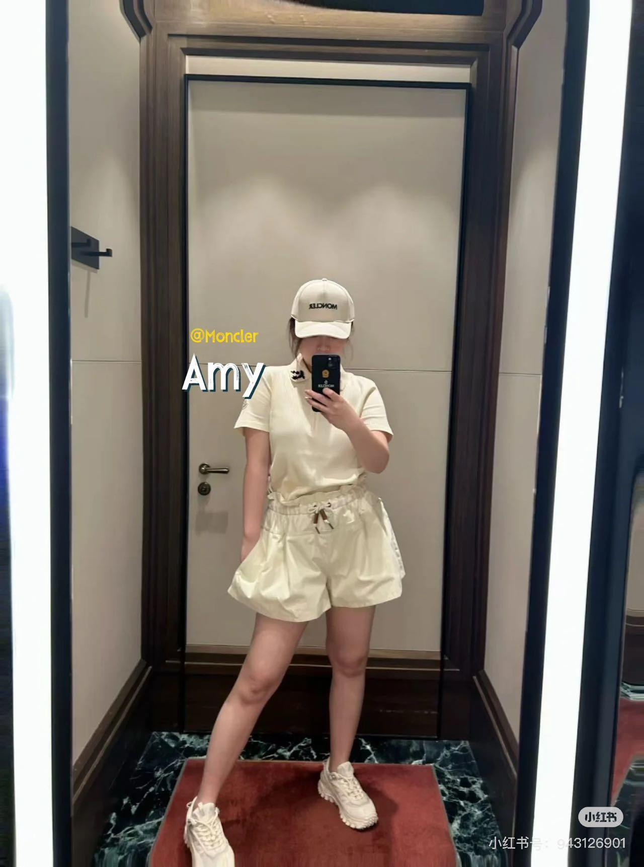 몽클레어 반소매 모노그램 탑 (해외배송)