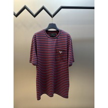 프라다 자수 스트라이프 포켓 반팔 티셔츠 (해외배송)