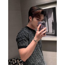 펜디 풀프린트 FF 니트 반팔 티셔츠 (해외배송)