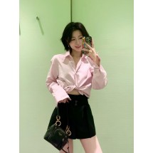 프라다 삼각형 로고 트위스트 긴팔 셔츠 (해외배송)