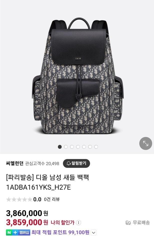 디올 SADDLE 백팩 (국내배송)