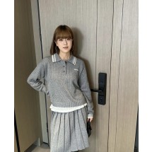 미우미우 라펠 긴팔 스웨터 3컬러 (해외배송)