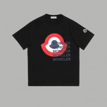 몽클레어 빅원형 배색 3선 폰트 반팔티 (국내배송)