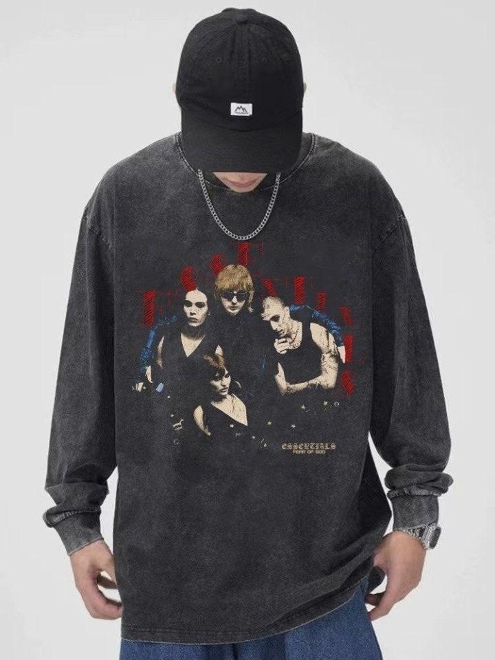 피엉오브갓 FOG ESSENTIALS 록밴드 로고 프린트 워싱 티셔츠 (국내배송)