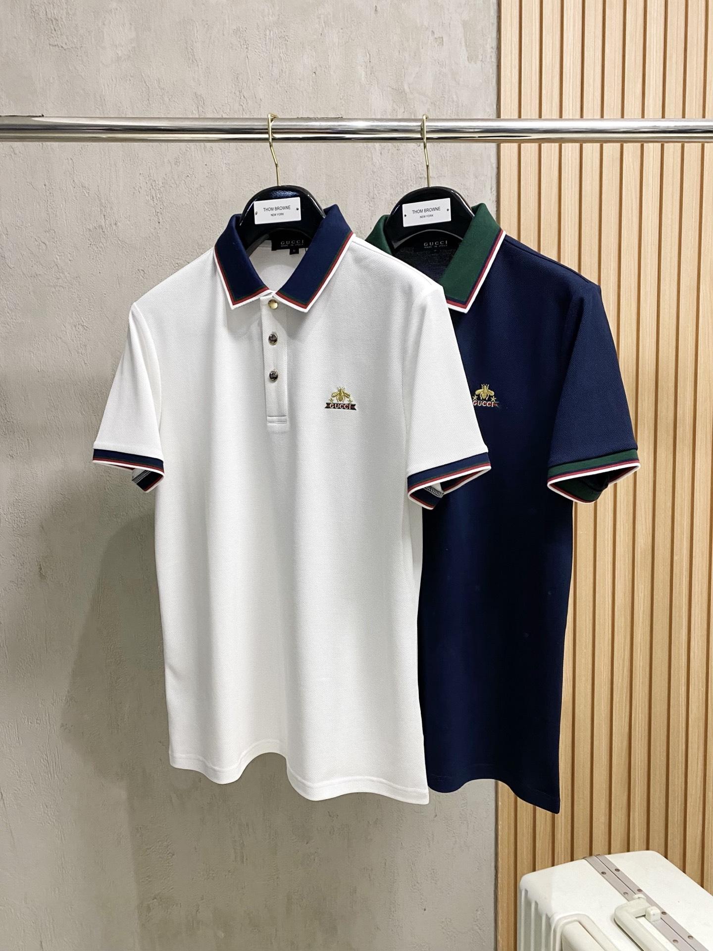 구찌 레터 로고 남성용 라펠 폴로 셔츠 (해외배송)