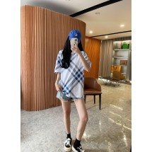 버버리 플레드 코튼 티셔츠 (해외배송)