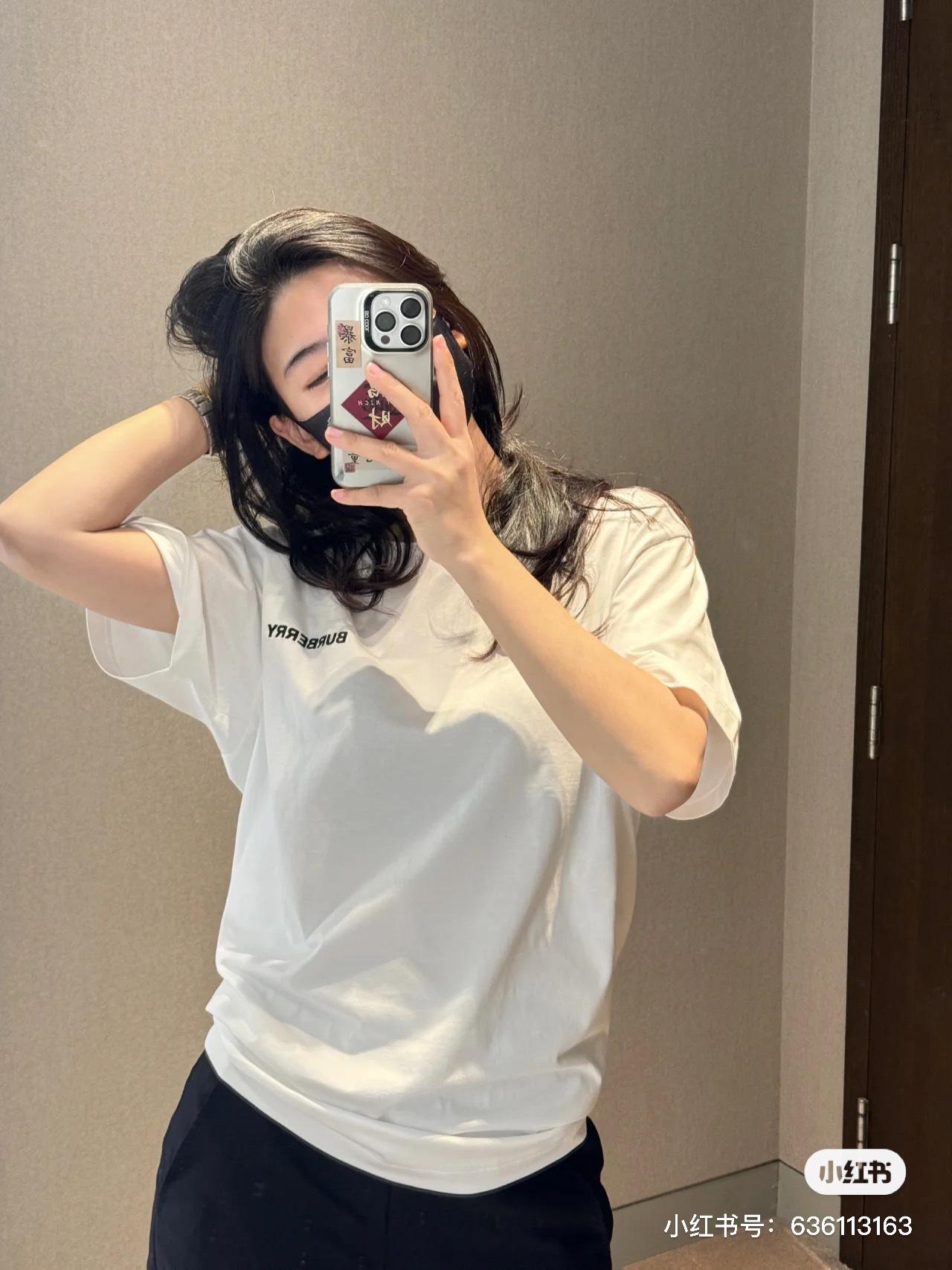 버버리 코튼 반팔 티셔츠 (해외배송)