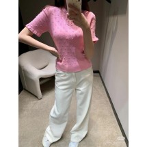 샤넬 25S 홀로우 니트 반팔 3컬러 (정품급 해외배송)