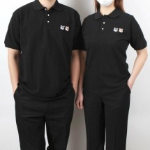 메종키츠네 더블헤드패치 카라 반팔티 (국내배송)