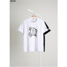 몽클레어 러너 모티프 로고 그래픽 코튼 티셔츠  (국내배송)