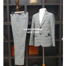 톰브라운 블랙 모던 뉴욕 글렌체크 슈트셋트 (국내배송)