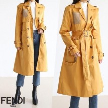 팬디 엘로우 롱코트 (국내배송)