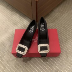 로저비비에 스퀘어 버클 라인스톤 힐 슈즈 (해외배송)