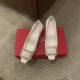 로저비비에 스퀘어 버클 라인스톤 힐 슈즈 (해외배송)