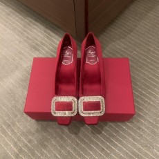 로저비비에 스퀘어 버클 라인스톤 힐 슈즈 (해외배송)