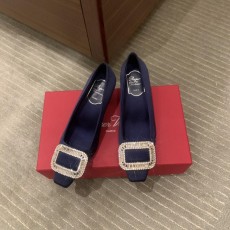 로저비비에 스퀘어 버클 라인스톤 힐 슈즈 (해외배송)