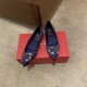 로저비비에 다이아몬드 버클 실크 플랫슈즈 (해외배송)