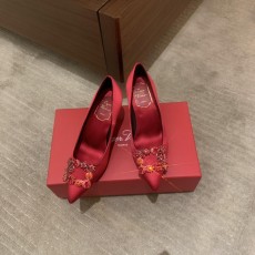 로저비비에 다이아몬드 버클 실크 하이힐 (해외배송)