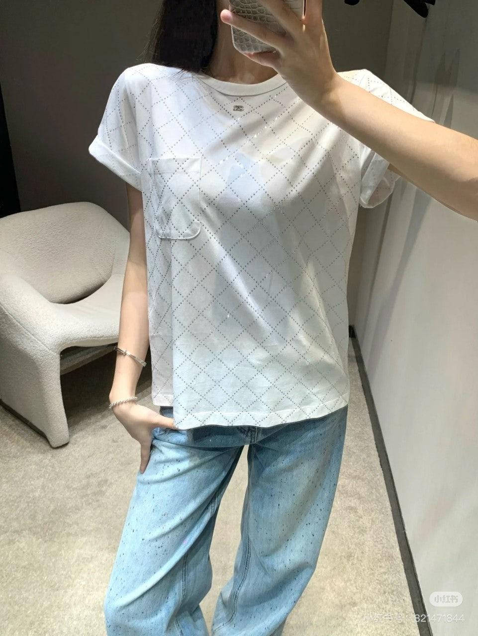 샤넬 25C 오리지널 개발 핫 다이아몬드 버튼 투웨이 반팔 (정품급 해외배송)