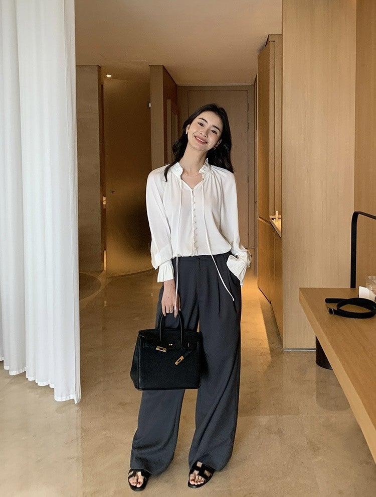 메종마르지엘라 디지털 리본 스플라이싱 스트레이트 팬츠 (해외배송)