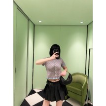 프라다 컬러 레이스 칼라 스몰 탑 (해외배송)