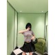 프라다 컬러 레이스 칼라 스몰 탑 (해외배송)
