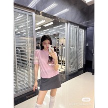 톰브라운 여성 니트 4줄 반팔 티셔츠 (해외배송)