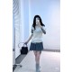 톰브라운 여성 니트 4줄 반팔 티셔츠 (해외배송)