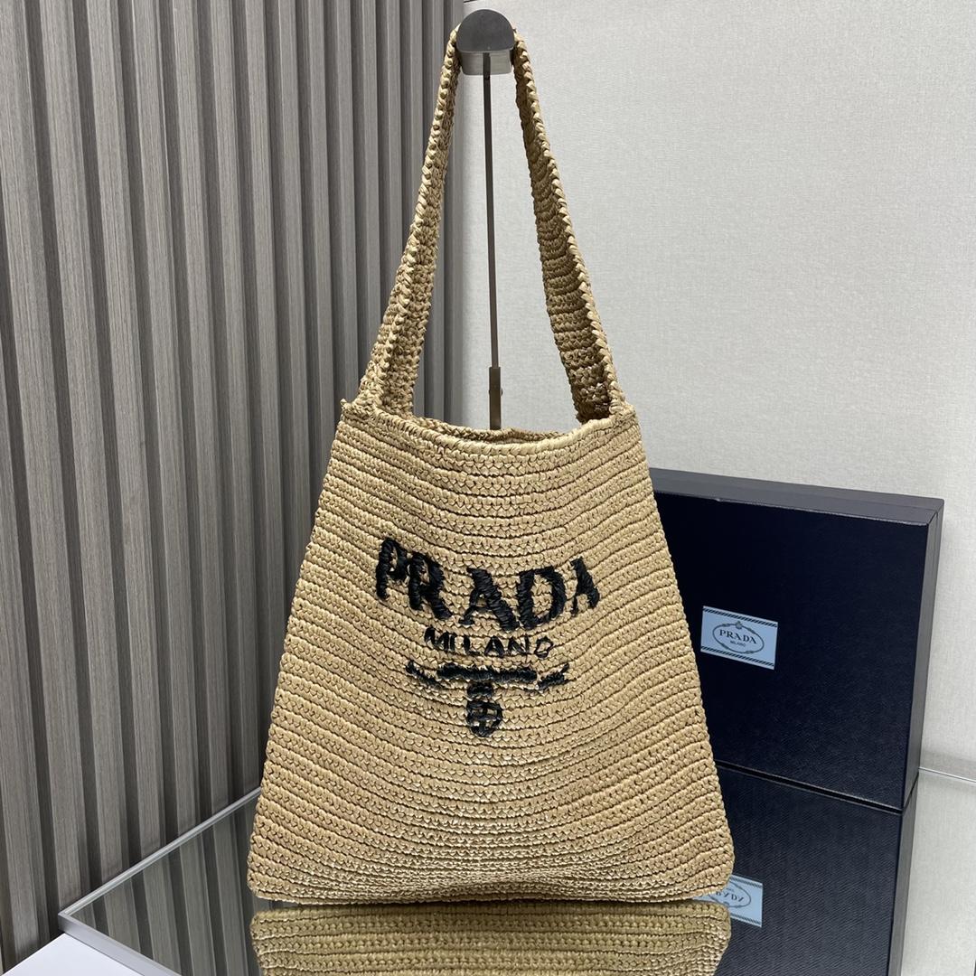 프라다 라피아 토트 크로스바디 백 (해외배송)