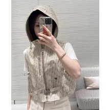 디올 베이지 태피터 자카드 후드 베스트 (해외배송)