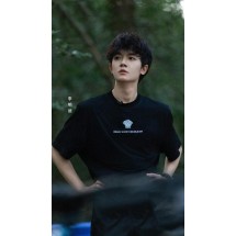 베르사체 배지 자수 반팔 티셔츠 (해외배송)