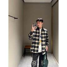 로에베 체크 가죽 지퍼 재킷 (해외배송)