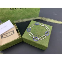 구찌 블루 에나멜 인터로킹 더블 G 브레이슬릿 (해외배송)